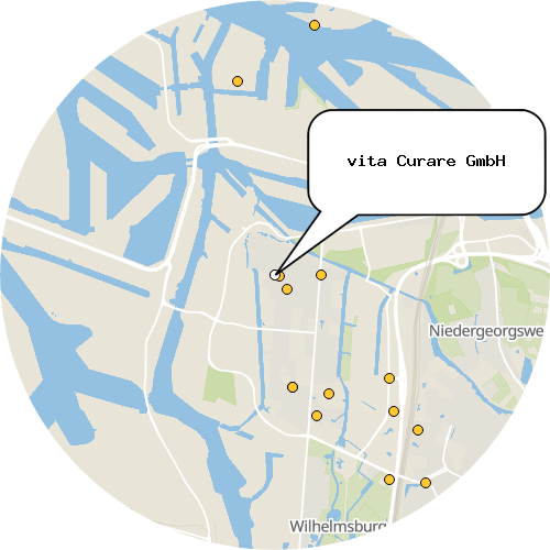Kartenausschnitt für die Firma vita Curare GmbH
