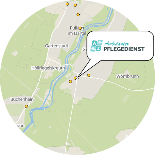 Kartenausschnitt für die Firma A BIS Z Pflegedienst GmbH