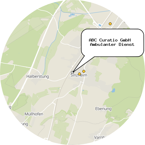 Kartenausschnitt für die Firma ABC Curatio GmbH   Ambulanter Dienst