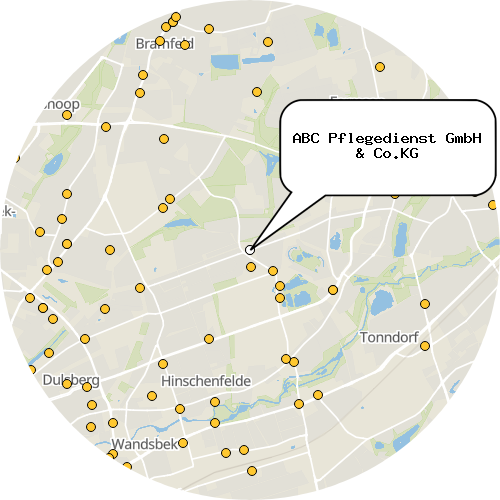 Kartenausschnitt für die Firma ABC Pflegedienst GmbH & Co.KG