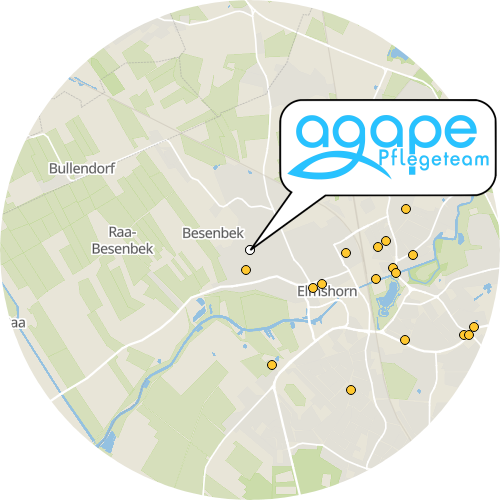 Kartenausschnitt für die Firma Agape-Pflegeteam Lydia Schäfer