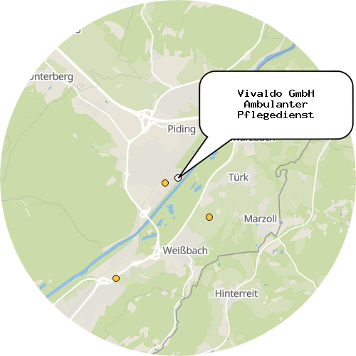 Kartenausschnitt für die Firma Vivaldo GmbH Ambulanter Pflegedienst