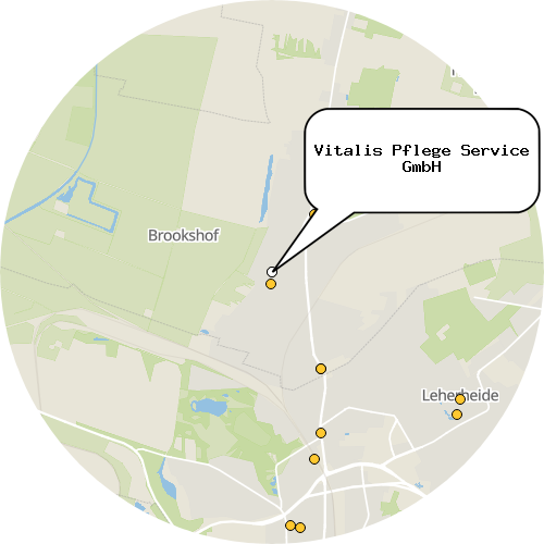 Kartenausschnitt für die Firma Vitalis Pflege Service GmbH