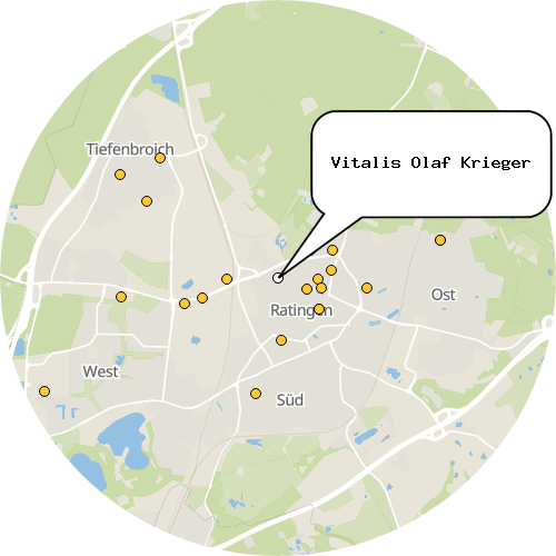 Kartenausschnitt für die Firma Vitalis Olaf Krieger