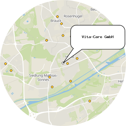Kartenausschnitt für die Firma Vita-Care GmbH