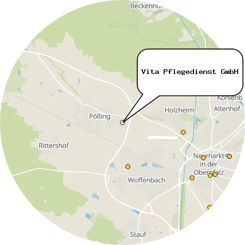 Kartenausschnitt für die Firma Vita Pflegedienst GmbH