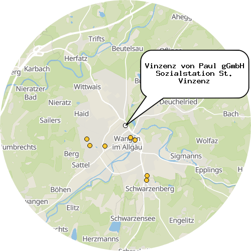 Kartenausschnitt für die Firma Vinzenz von Paul gGmbH Sozialstation St. Vinzenz