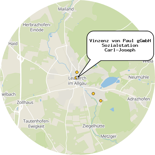 Kartenausschnitt für die Firma Vinzenz von Paul gGmbH Sozialstation Carl-Joseph