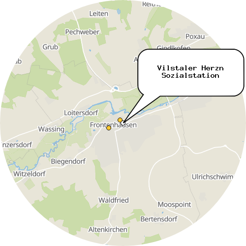 Kartenausschnitt für die Firma Vilstaler Herzn Sozialstation
