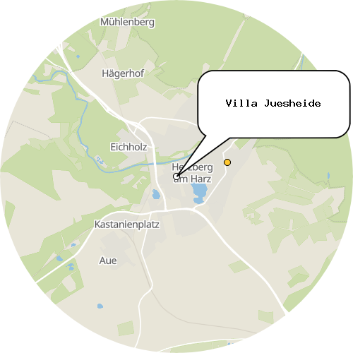 Kartenausschnitt für die Firma Villa Juesheide