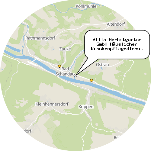 Kartenausschnitt für die Firma Villa Herbstgarten GmbH Häuslicher Krankenpflegedienst