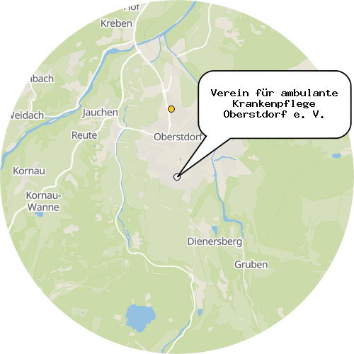Kartenausschnitt für die Firma Verein für ambulante Krankenpflege Oberstdorf e. V.