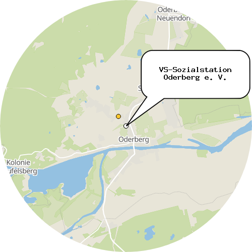 Kartenausschnitt für die Firma VS-Sozialstation Oderberg e. V.