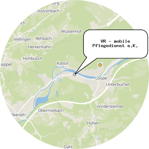 Kartenausschnitt für die Firma VR - mobile Pflegedienst e.K.