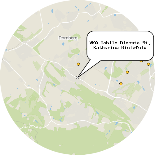 Kartenausschnitt für die Firma VKA Mobile Dienste St. Katharina Bielefeld