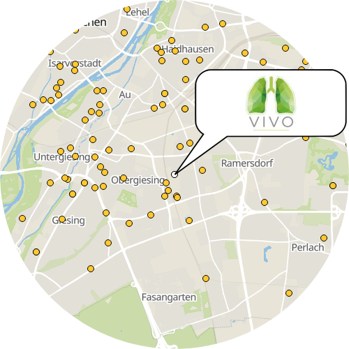 Kartenausschnitt für die Firma VIVO Ambulante Kranken- und Intensivpflege e.K.