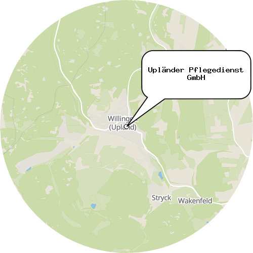 Kartenausschnitt für die Firma Upländer Pflegedienst GmbH