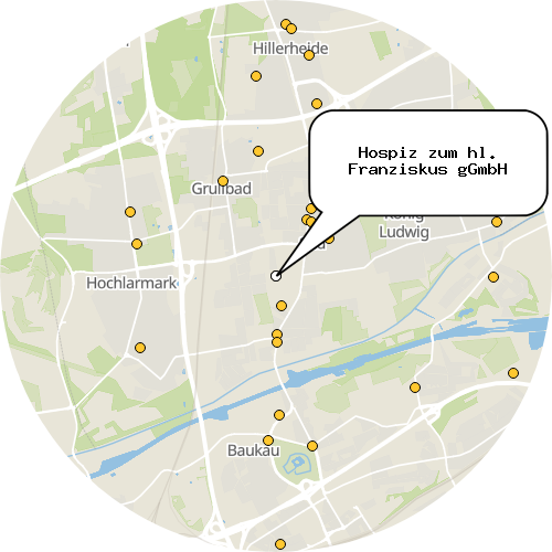 Kartenausschnitt für die Firma Hospiz zum hl. Franziskus gGmbH