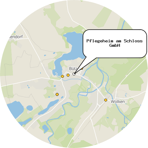 Kartenausschnitt für die Firma Pflegeheim am Schloss GmbH