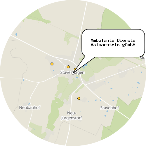 Kartenausschnitt für die Firma Ambulante Dienste Volmarstein gGmbH