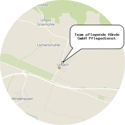 Kartenausschnitt für die Firma Team pflegende Hände GmbH Pflegedienst