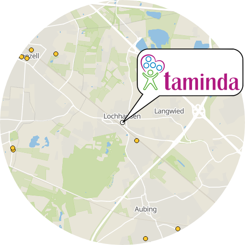 Kartenausschnitt für die Firma Taminda Ambulant GmbH