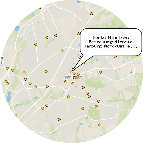 Kartenausschnitt für die Firma Sönke Hinrichs Betreuungsdienste Hamburg Nord/Ost e.K.