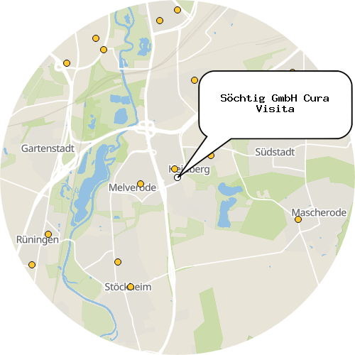 Kartenausschnitt für die Firma Söchtig GmbH Cura Visita