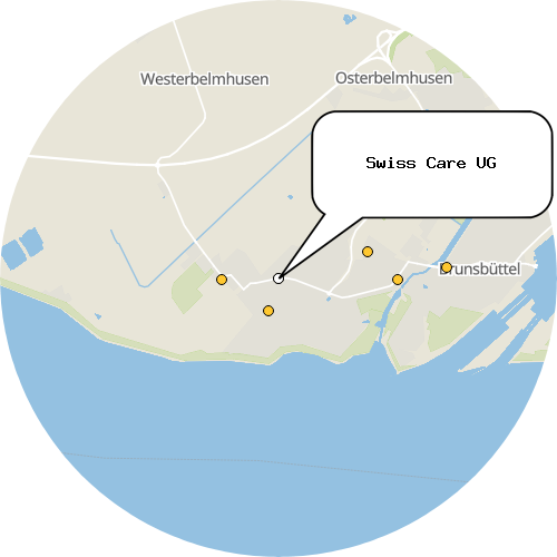 Kartenausschnitt für die Firma Swiss Care UG