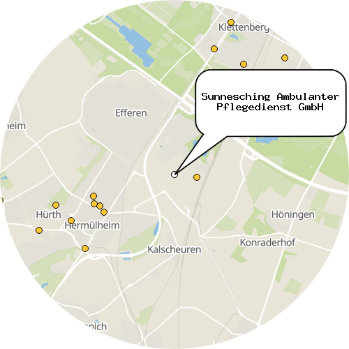 Kartenausschnitt für die Firma Sunnesching Ambulanter Pflegedienst GmbH