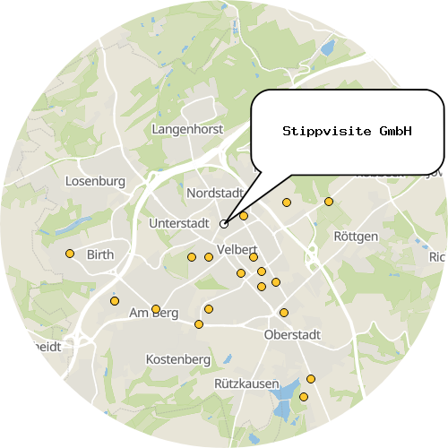 Kartenausschnitt für die Firma Stippvisite GmbH