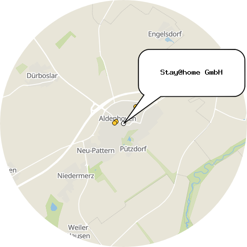 Kartenausschnitt für die Firma Stay@home GmbH