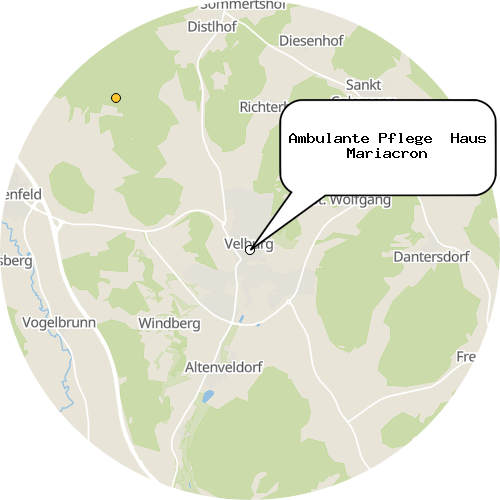 Kartenausschnitt für die Firma Ambulante Pflege  Haus Mariacron