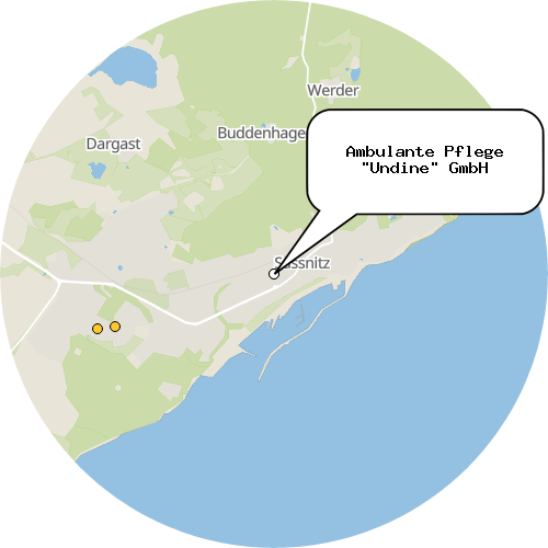 Kartenausschnitt für die Firma Ambulante Pflege "Undine" GmbH