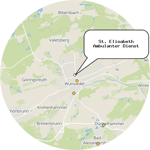 Kartenausschnitt für die Firma St. Elisabeth Ambulanter Dienst