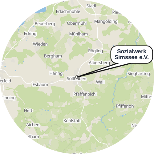Kartenausschnitt für die Firma Sozialwerk Simssee e.V.