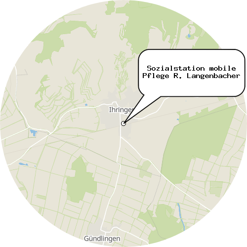 Kartenausschnitt für die Firma Sozialstation mobile Pflege R. Langenbacher