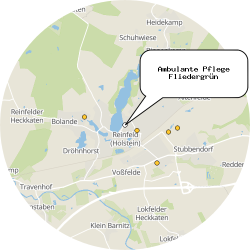 Kartenausschnitt für die Firma Ambulante Pflege Fliedergrün