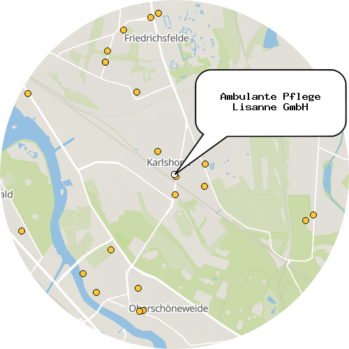 Kartenausschnitt für die Firma Ambulante Pflege Lisanne GmbH