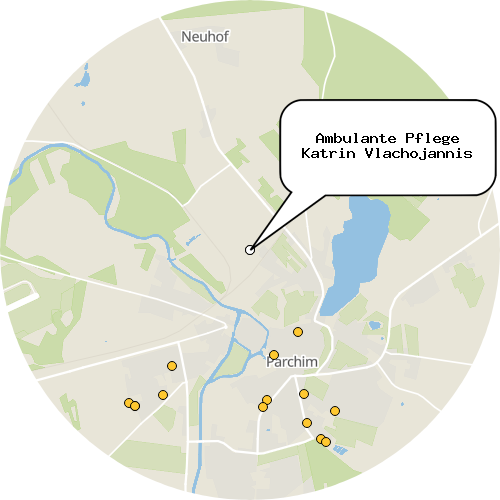 Kartenausschnitt für die Firma Ambulante Pflege Katrin Vlachojannis