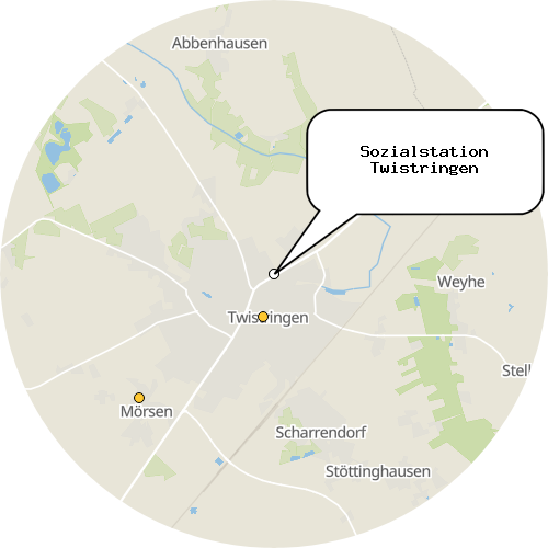 Kartenausschnitt für die Firma Sozialstation Twistringen