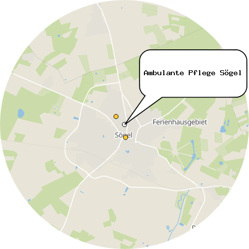 Kartenausschnitt für die Firma Ambulante Pflege Sögel