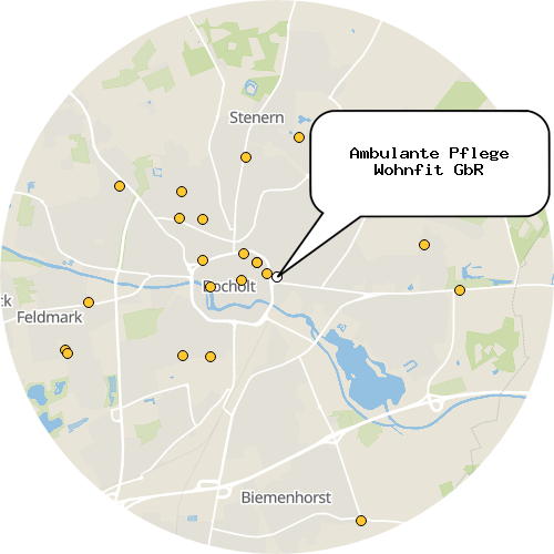 Kartenausschnitt für die Firma Ambulante Pflege Wohnfit GbR