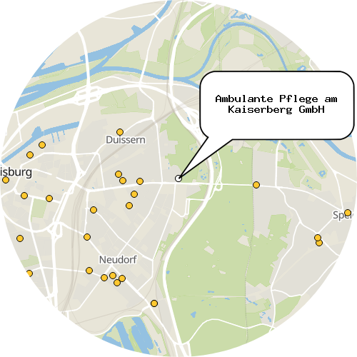 Kartenausschnitt für die Firma Ambulante Pflege am Kaiserberg GmbH