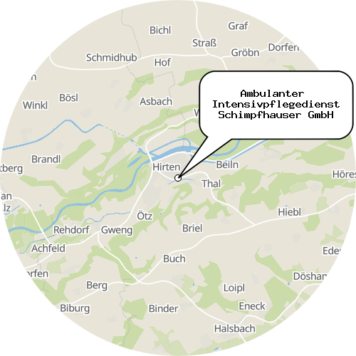 Kartenausschnitt für die Firma Ambulanter  Intensivpflegedienst Schimpfhauser GmbH