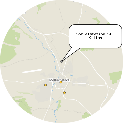 Kartenausschnitt für die Firma Sozialstation St. Kilian