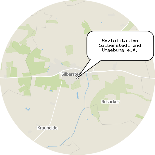Kartenausschnitt für die Firma Sozialstation Silberstedt und Umgebung e.V.