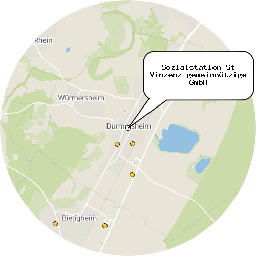 Kartenausschnitt für die Firma Sozialstation St Vinzenz gemeinnützige GmbH