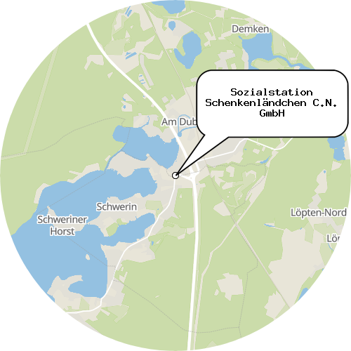 Kartenausschnitt für die Firma Sozialstation Schenkenländchen C.N. GmbH