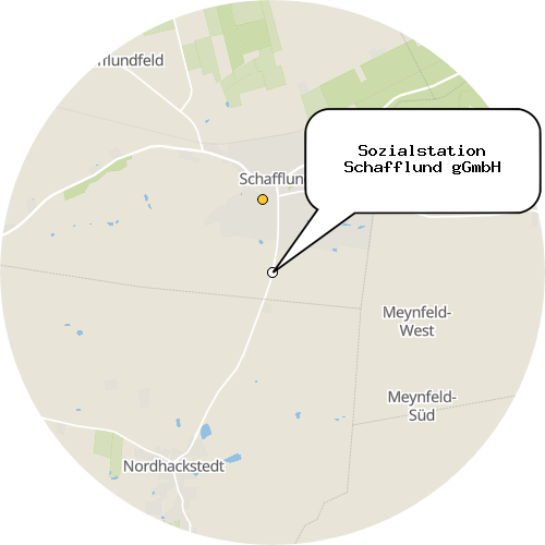 Kartenausschnitt für die Firma Sozialstation Schafflund gGmbH